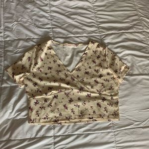 Floral wrap top